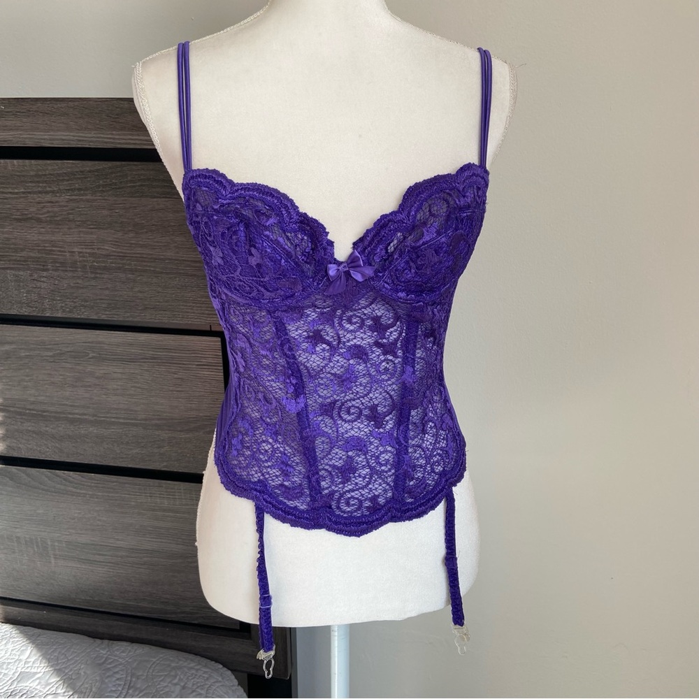 vintage gold label victoria's secret fairy lace bustier corset top